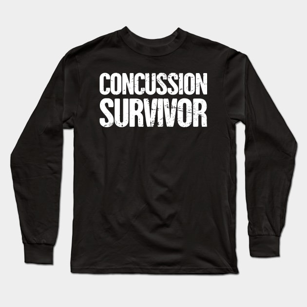 Survivor - Get Well Gift Cracked Skull Concussion Long Sleeve T-Shirt by MeatMan